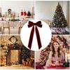 10 Inch Pre-made Red Christmas Tree Bow, Red Velvet Ribbon Bow, Christmas Tree Decoration Bow, Pre-made Bow, Souvenir Gift Bow