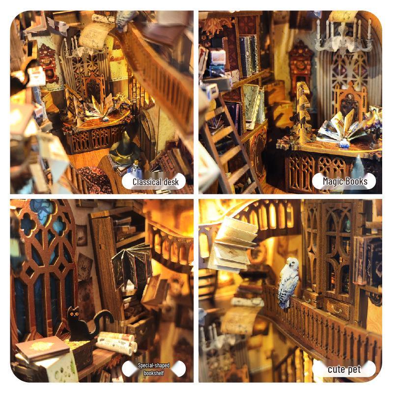 Whale Sky 3D DIY Cabin Bookend Model Toy - Perfect for Holiday Gifts