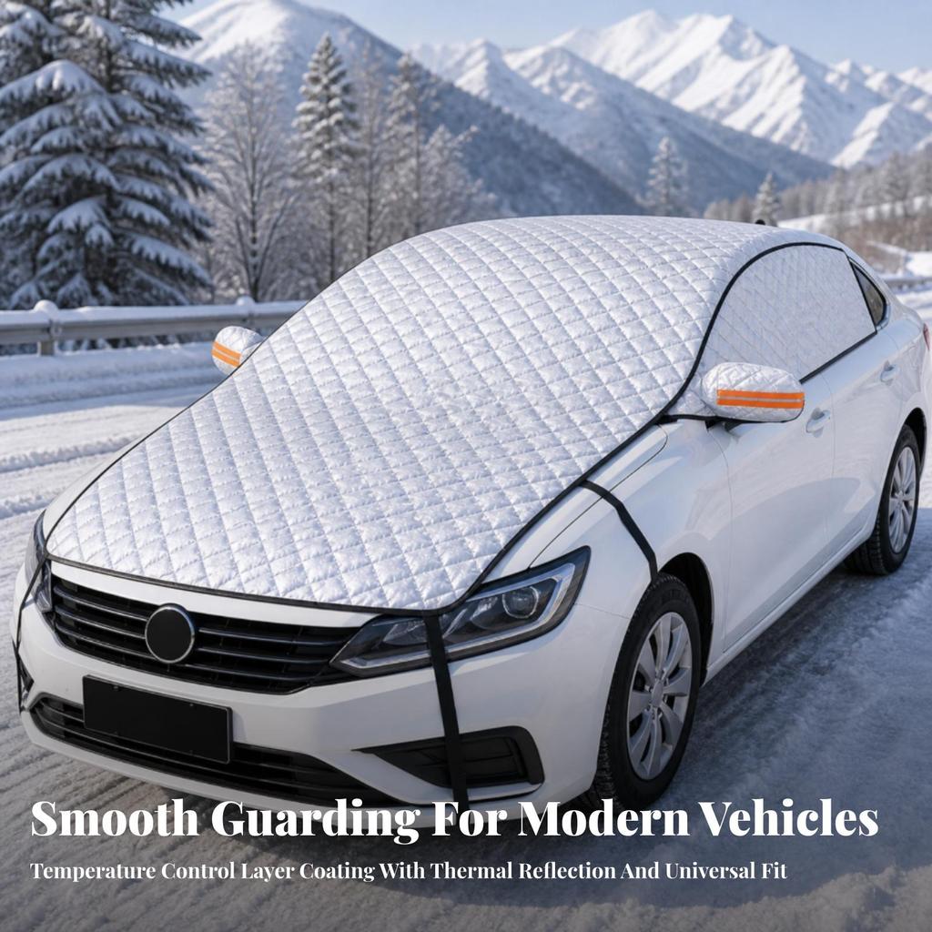 Windproof Full-Coverage Car Snow and Sun Cover Waterproof Windshield