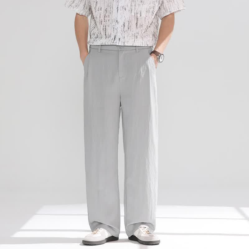 Firstview Men s Casual Linen Blend Straight-Leg Pants L