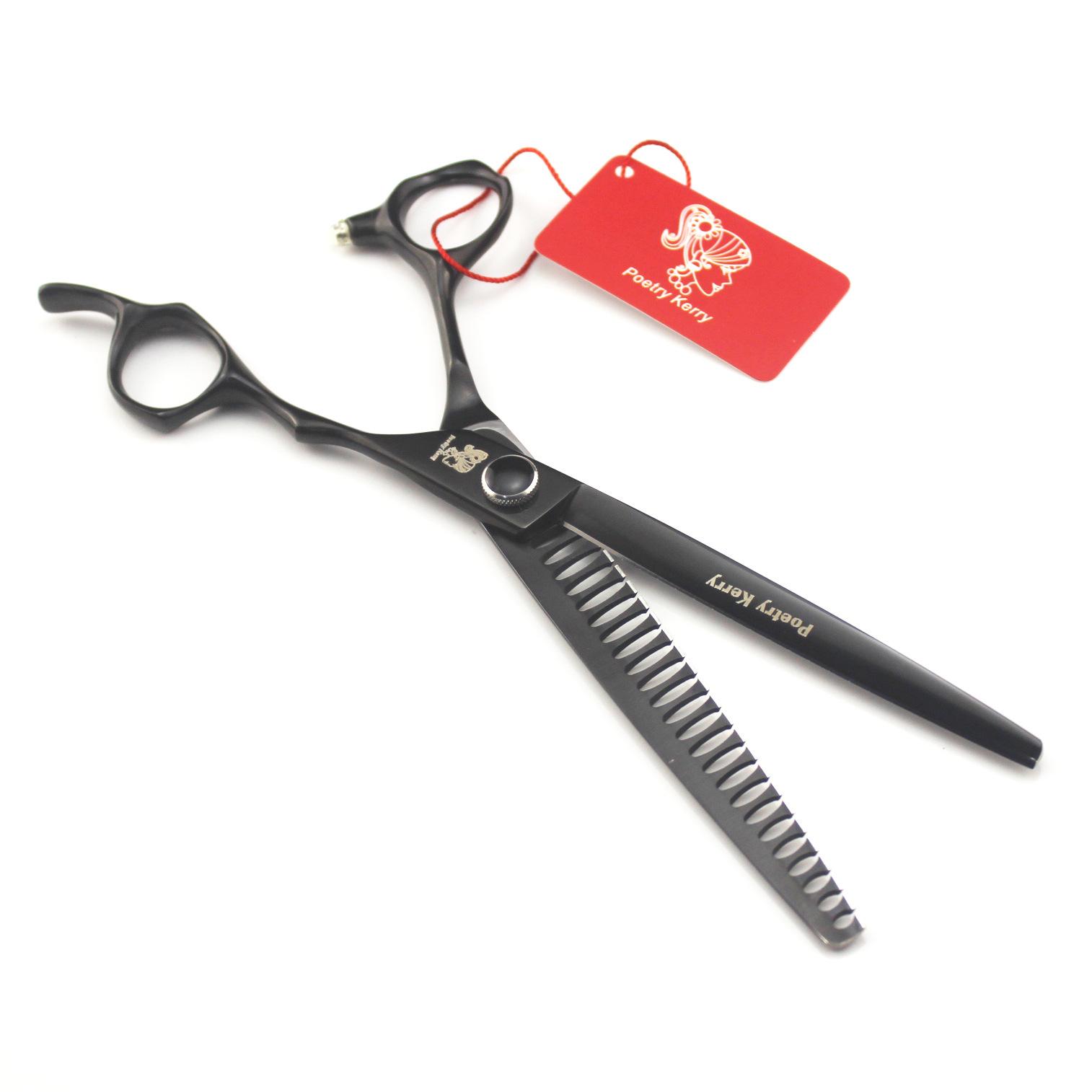 7.5 Inch Black High-End, Pet Beauty Scissors, Fish Bone Tooth Scissors, Hair Trimming Scissors, Beauty Scissors, Anti-Tooth Foreign Trade 7.5inch black