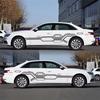 2PCS NEW Universal 102" × 28" Car Side Door Body Decal Large Size Stripes Plaid Sticker Racing Decals