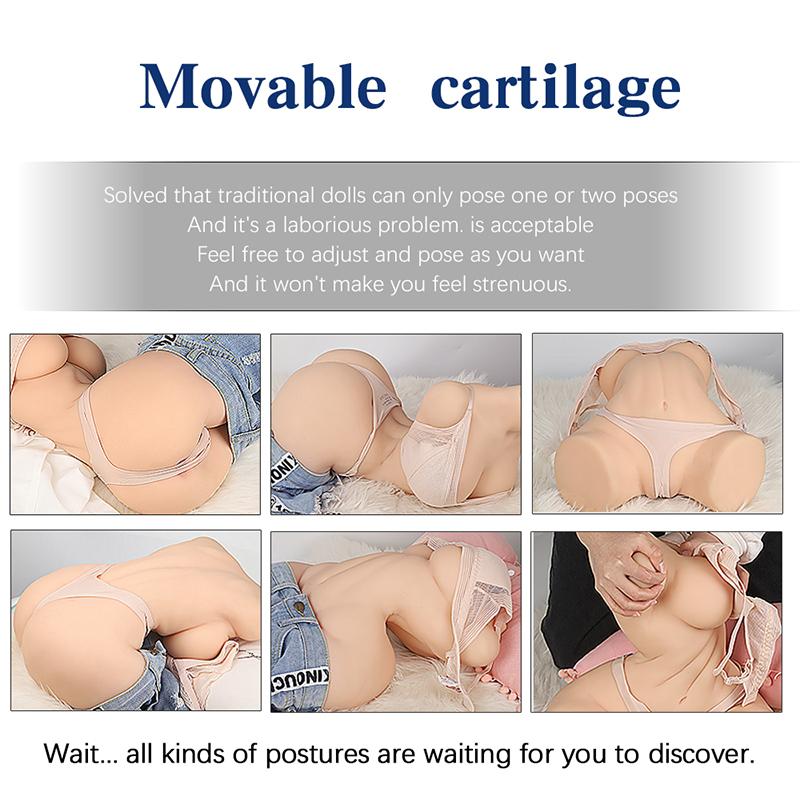 Silicone Doll Real Silicone Sex Doll for Men Realistic Ass Vagina Anal Love Doll 43.5*30*10CM