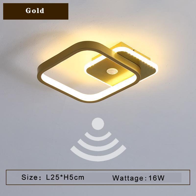 

Світлодіодний стельовий світильник із датчиком руху для коридору 220 В для приміщень 14 Вт 16 Вт Сенсор людського тіла Світлодіодне стельове освітлення для спальні Warm White