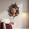 3D Holiday Wall Art Christmas Stickers, Decals for Living Room Bedroom And Party Decorative Stickers Decor, Removable PVC Festive Home Entrance