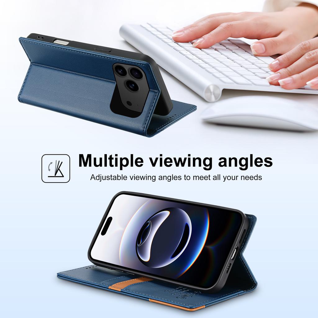 Magnetic Flip Leather Case For iPhone 16 15 14 13 12 11 17 Pro Max 17Air 14 15 16Plus 16e Luxury Business Wallet Card Slot Cover