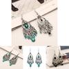 Bohemian Geometric Earrings With Glittering Stones For Ladies