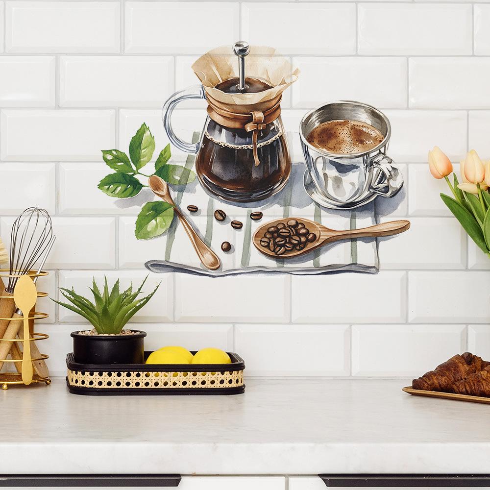 Einfache Kaffeetasse Coffee Shop Restaurant Wand Verschönerung Dekoration Wandaufkleber