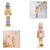 Easter Decor Party Supplies Decorative Rabbits Nutcracker Wooden Ornament for Festival Farmhouse Desktop Bookshelf Dining Room