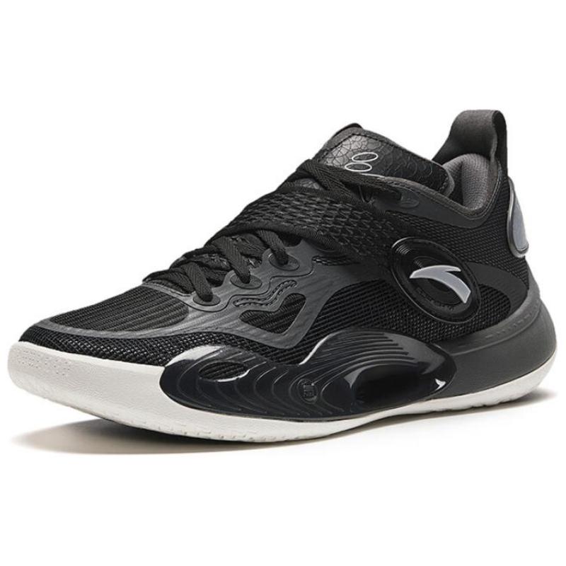 Anta Water Lily 6 Slip-Resistant Low-Top Basketball Shoes Men's Black Sneakers 112421108-1