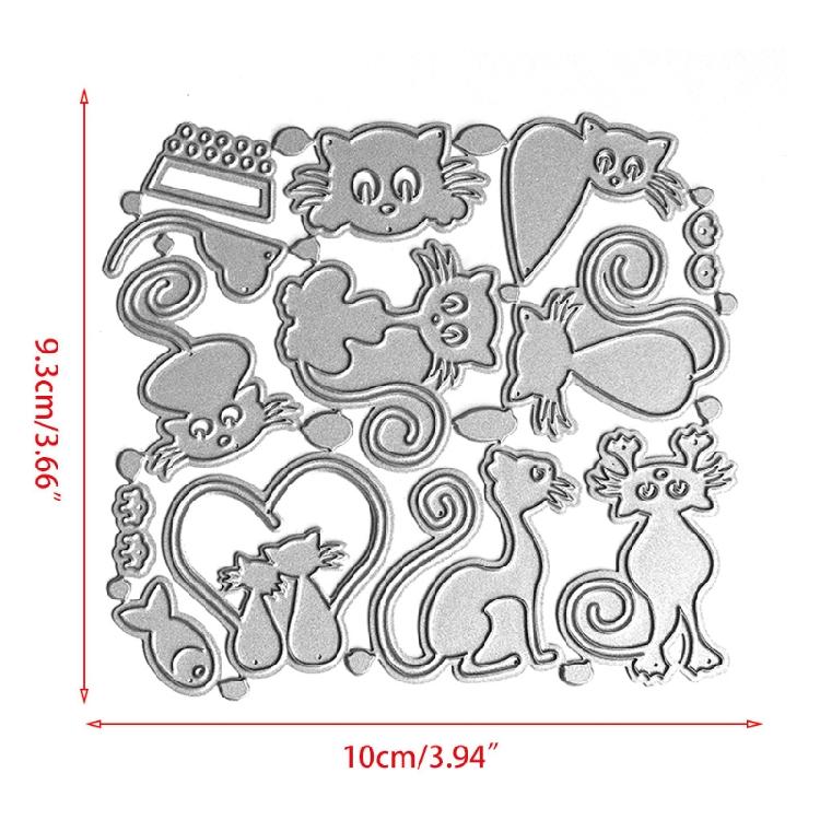 Kitty Cats Suit Knife Mold DIY Printing Steel Mould for Craft Card Making