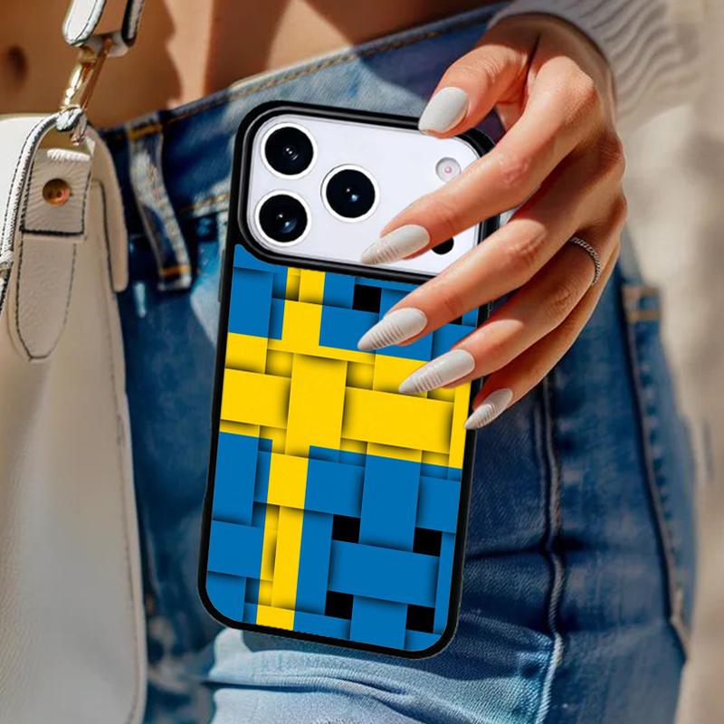 Sweden Flag Phone Case For iPhone 17 Air 14 15 13 12 Max Cover For Apple 16e 11 Pro Max Plus Coque
