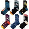 Colorful Men's Socks Harajuku Colorful Happy Funny Symbol International Chess Geometric Formula Sock Christmas Gift