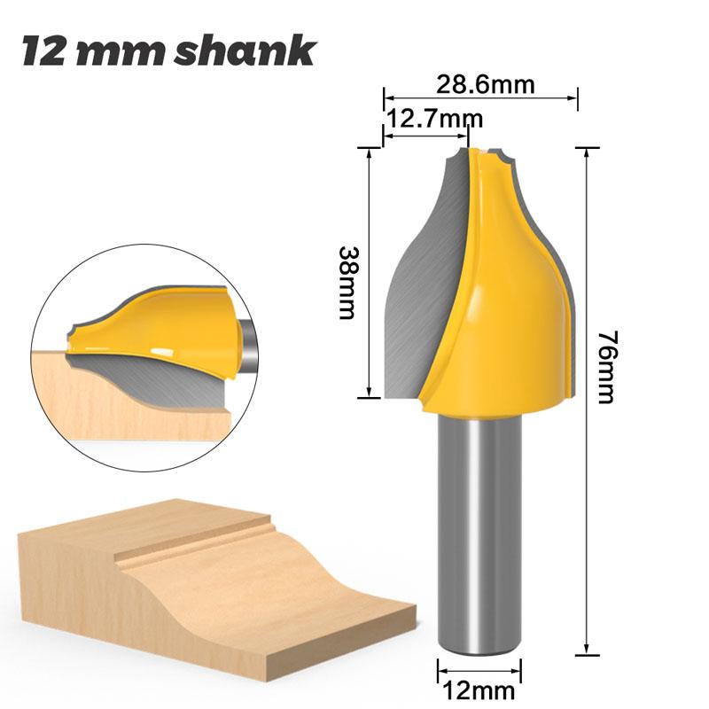 Fresa per Pannelli Rialzati Ogee Verticale con Perline Gambo 1/2 pollice 8 mm 12 mm Coltello per Porta Taglierina per Lavorazione del Legno Taglierina per Tenoni per Legno