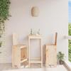 VidaXL Set of 2 Bar Stools, Pub Chair, Bistro Seat, Outdoor Terrace Balcony Patio Garden Furniture, Wood 825352