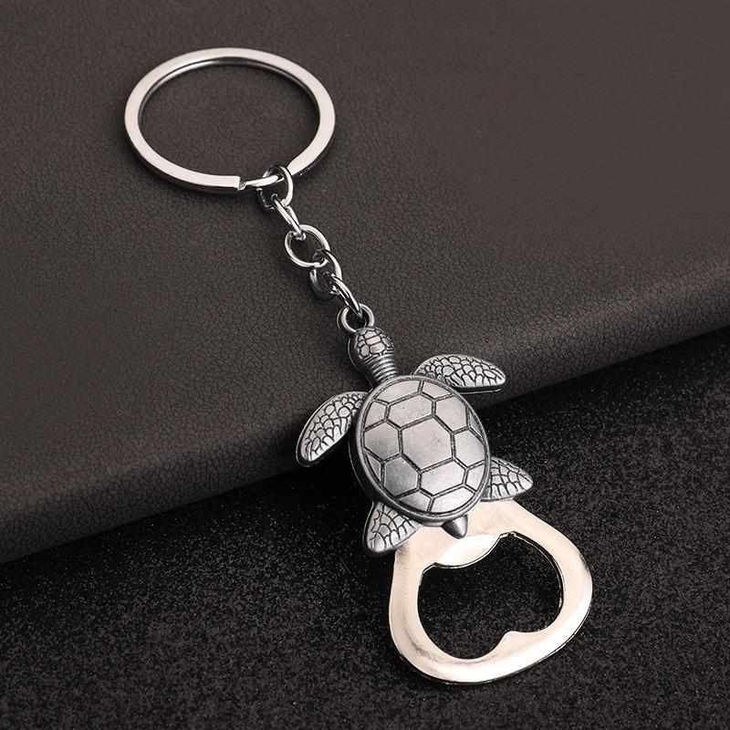 Frog Wolf Turtle Lion Bronze Color Metal Bottle Opener Keychain Mini Pocket Beer Opener Keyring