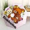 Rilakkuma,Bear Automatic Folding Umbrella Simple 8 Rib Design, Bright Cartoon Pattern, Durable Iron Frame, Suitable For Travel, Outdoor, Bea
