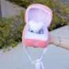 Ring Box Heart Shape Ring Case Toy Plush Ring Box Case Plushies Doll  Kids Playing Supplies