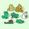 European and American Film and Television Characters Metal Badges Rapunzel Little Lizard Alloy Brooch Accessories Pin Decoration