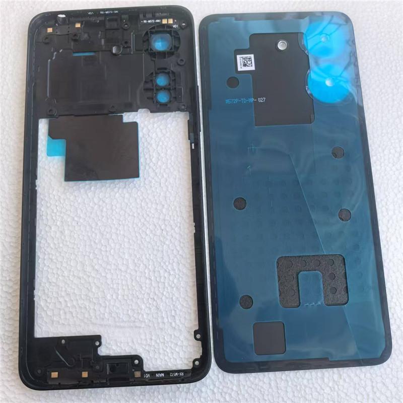 Full Housing For POCO C65 2310FPCA4G Back Battery Cover Lid Door + Middle Frame With Camera Lens