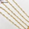 14K Gold-Plated Brass Wide Chain,Patterned Cable Chains For DIY Handmade Necklace Bracelet Accessories Jewelry Making Component