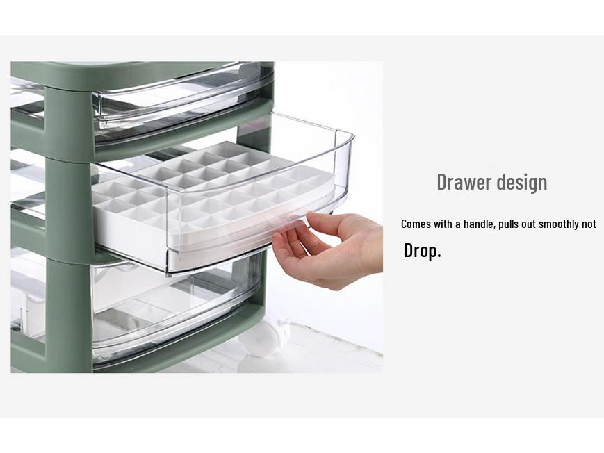 Akrylowa szafka do przechowywania makijażu z szufladami i ruchomymi półkami