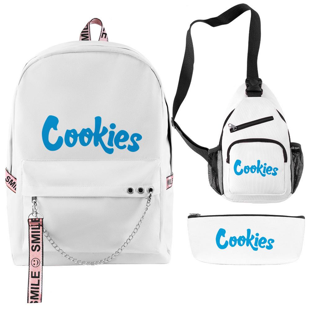Cook 3D Digital Color Printing Set Oxford Cloth Waterproof Backpack Student Bag