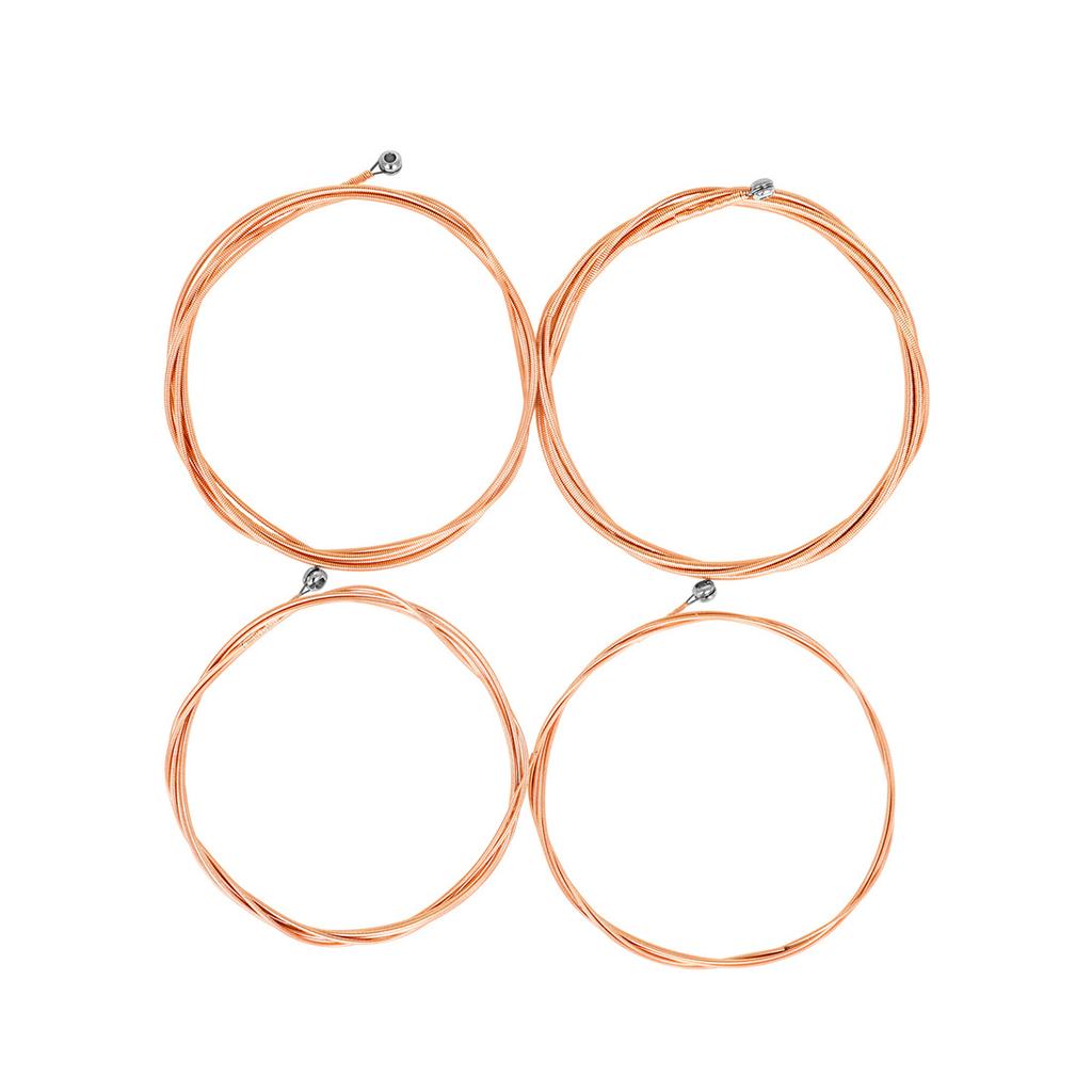 High Carbon Steel Red Copper 4pcs Acoustic Strings 040 095 Inch Hex Core Wound Beads Heavy Duty Professional Studio Stage Long Life Warm