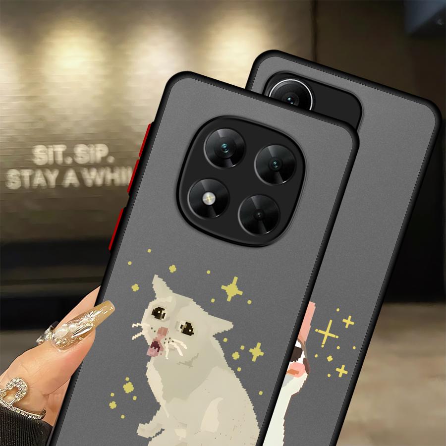 Funda Back Phone Cover Case for Xiaomi Redmi Note 14 14C A4 13 Pro Plus 13C 12 11 9S 10 Cartoon Cute Cat