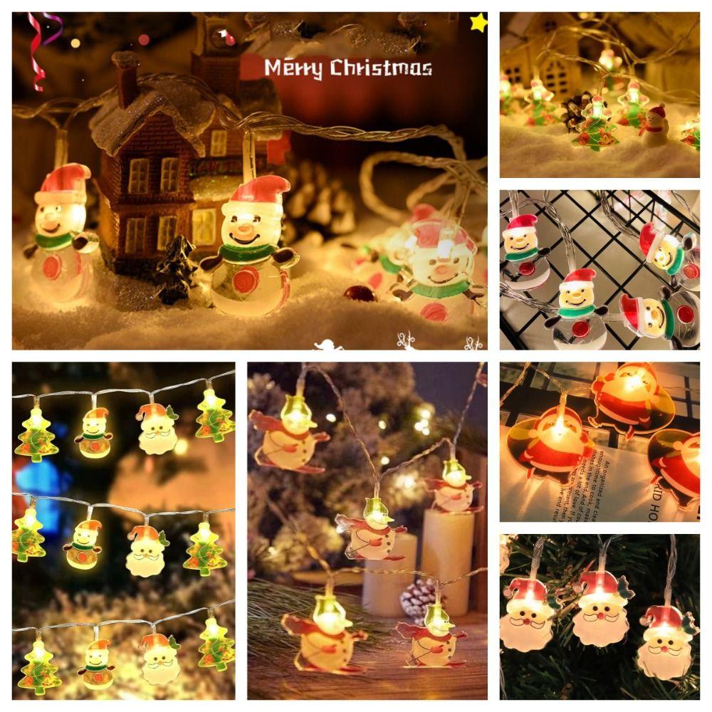 

Snowman Christmas Lights Strip Santa Claus Xmas Ornaments Light Festive Decoration