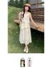 Women's 2025 Summer French Sleeveless Vest Cake Dress - Petite Holiday A-line Skirt, Loose Fit