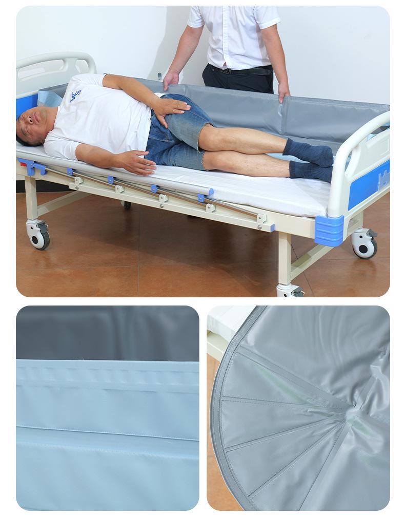 Folding Manual Crank Movable Bath Bed for Paralyzed Elderly in Nursing Homes