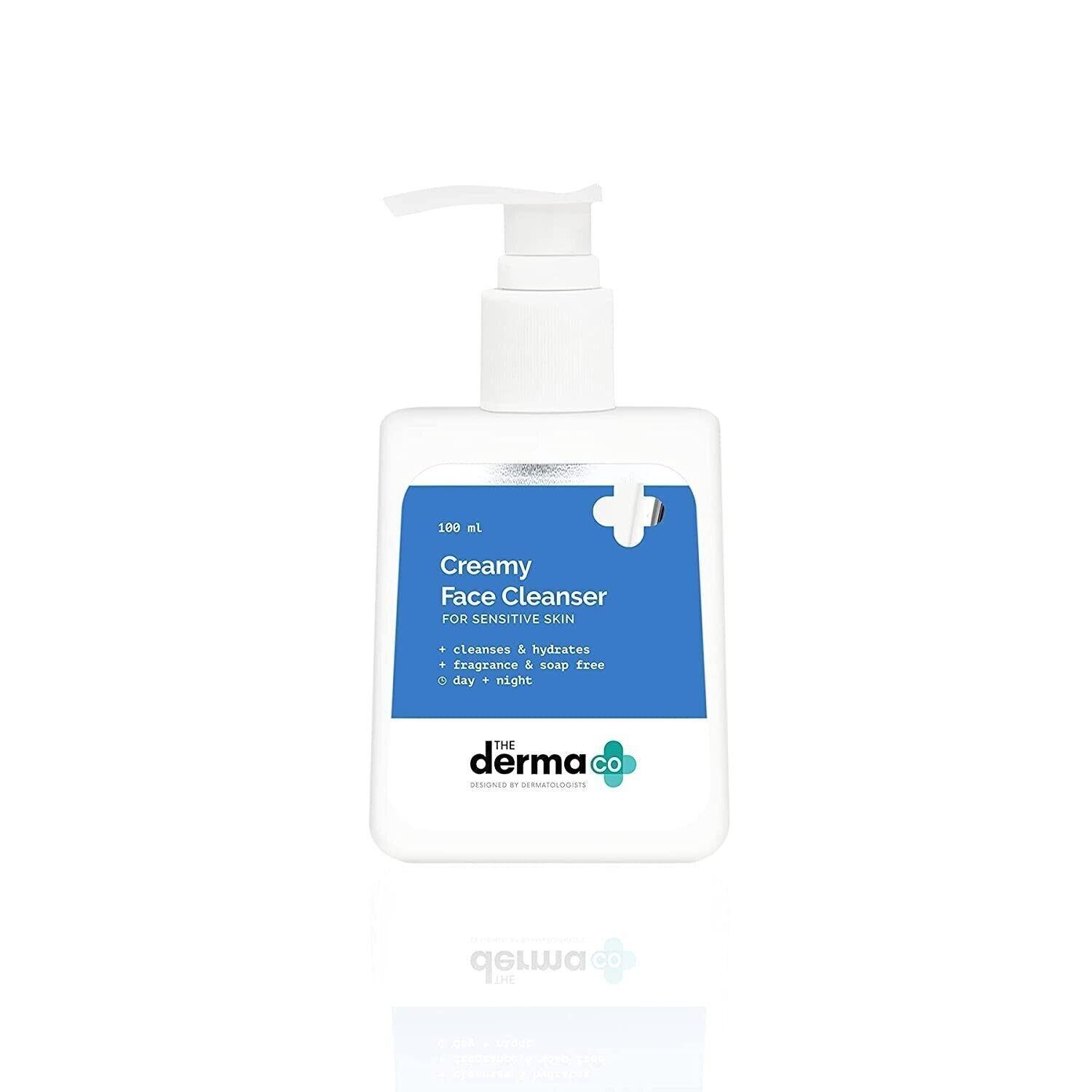 The Derma Co Creamy Face Cleanser  For Normal to Sensitive Skin 100 Ml AR1258