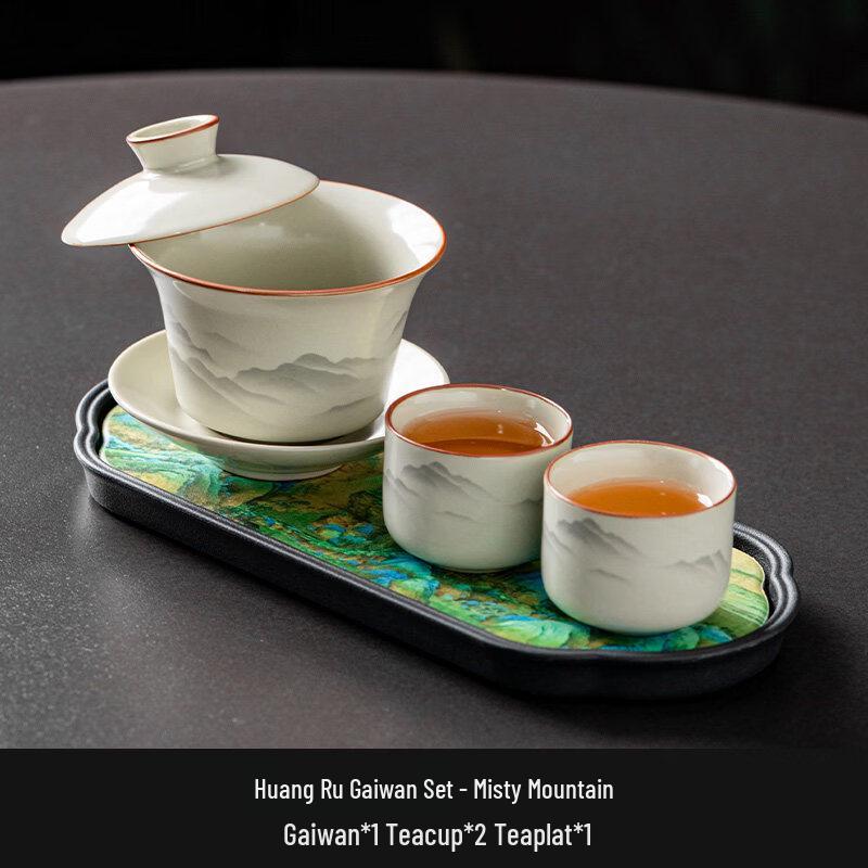 

Shugang Tiangong Ru Kiln Floating Gaiwan Tea Set