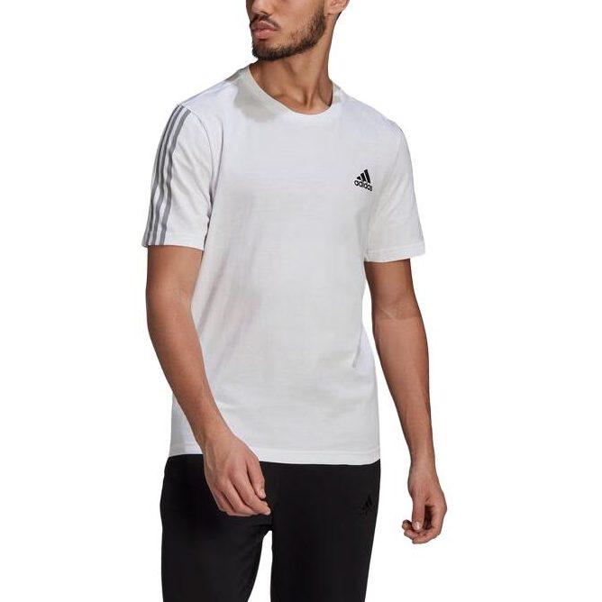 Adidas T Shirts Men's White Crew Neck Moderate Straight Fit GK9431