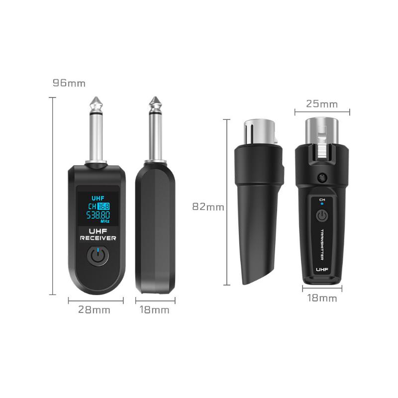 Wireless Microphone Transmitter Receiver System Xlr Adapter System For Dynamic Microphone Guitar Audio Mixer Pa System