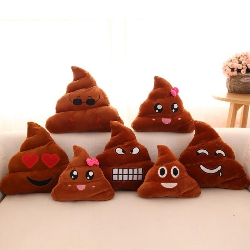 Creative Cute Emoji Poop Shits Plush Toy Pillow Cushion Home Living Decor for Bed Sofa Car