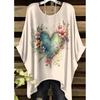Elegant Boho Print T-Shirt for Plus-Size Women