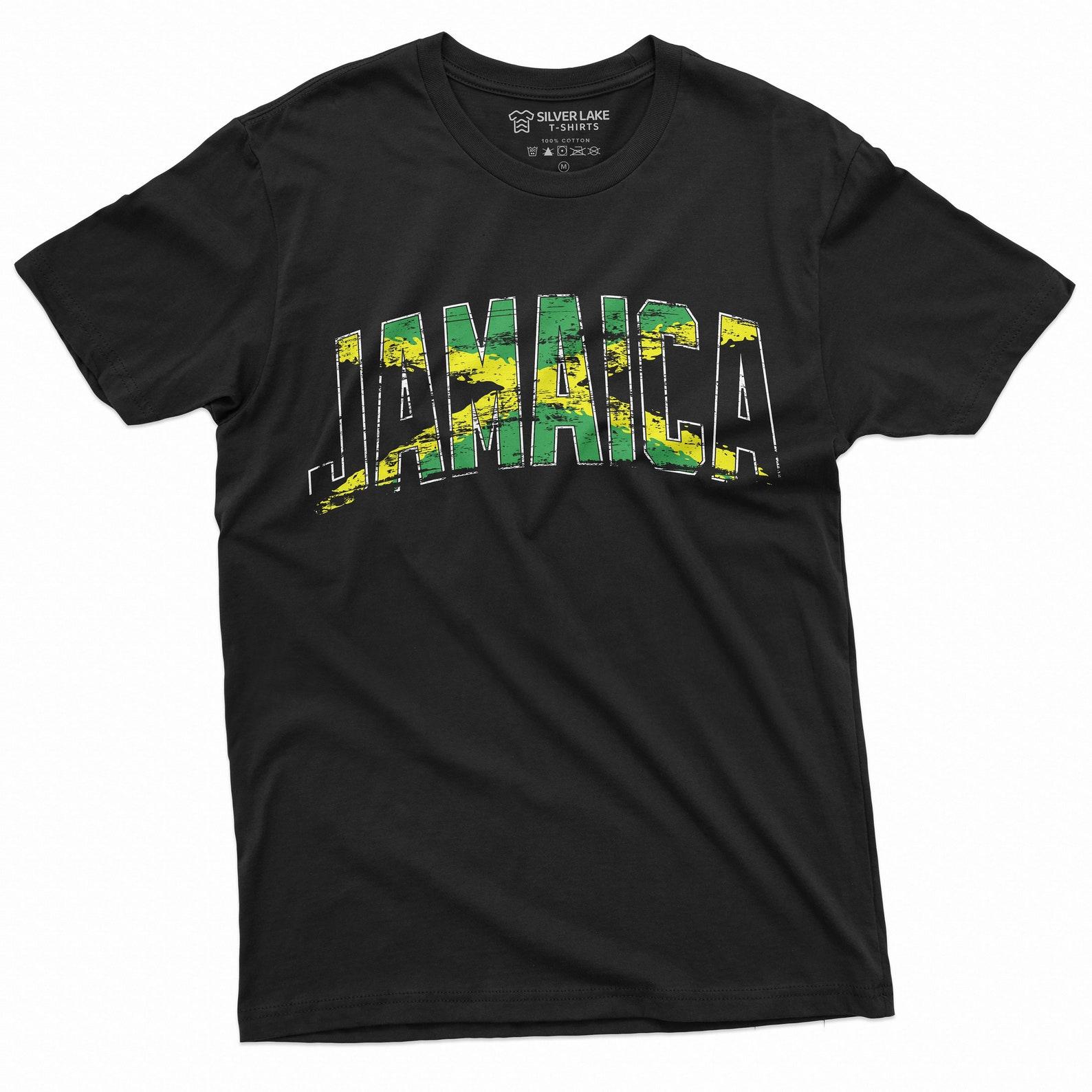 Men s Jamaica T-shirt Jamaican Flag Patriotic Tee Shirt heritage Diaspora Day Jumieka Mens Womens Tee Shirt 4XL