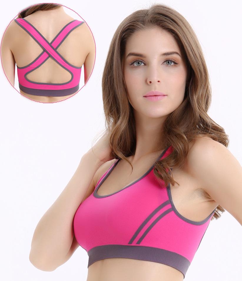 Shockproof Wirefree Cross Back Sports Bra for Running & Yoga