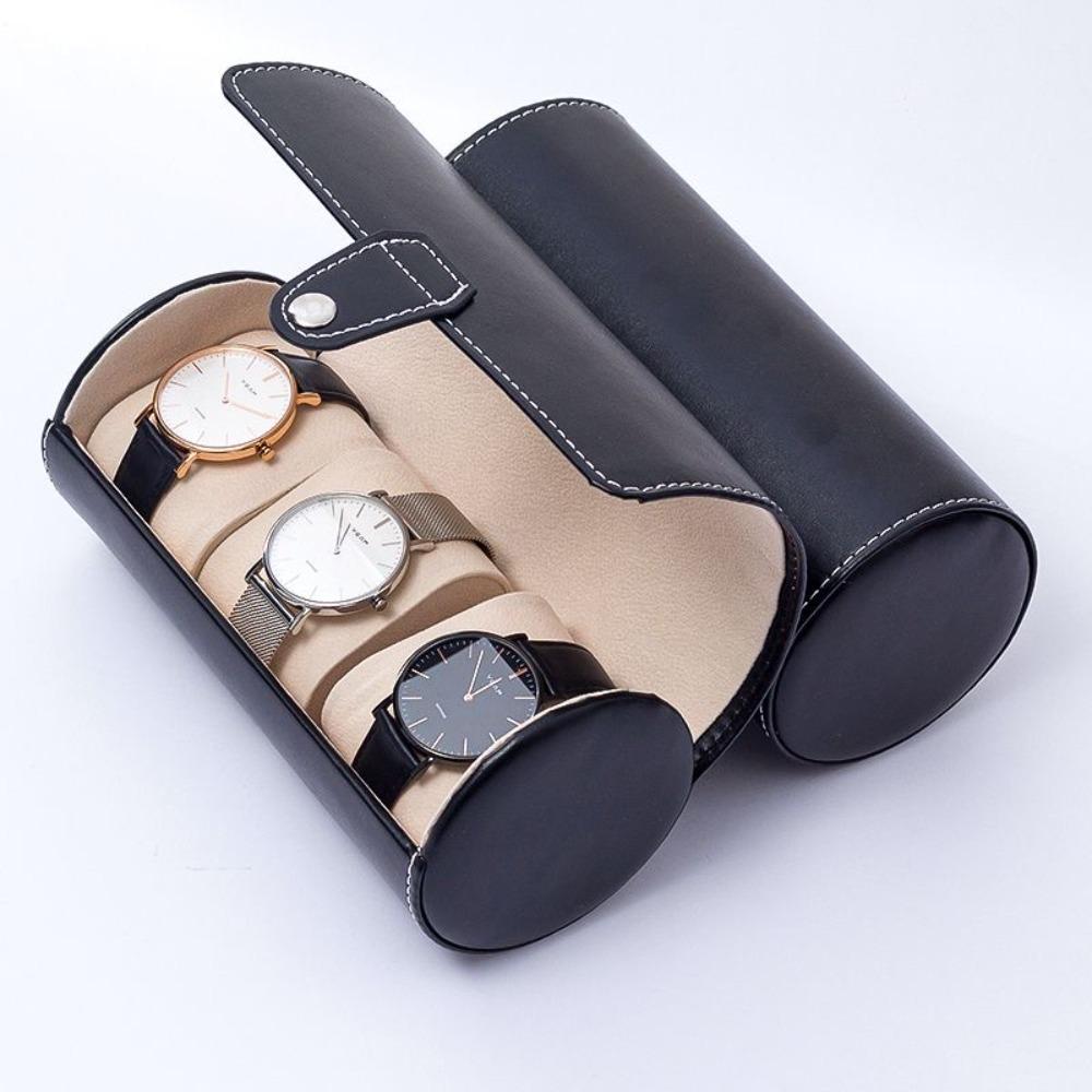 PU Leather Watch Storage Box Portable Watch Roll Travel Case Watch Display Case  Watches Organizer
