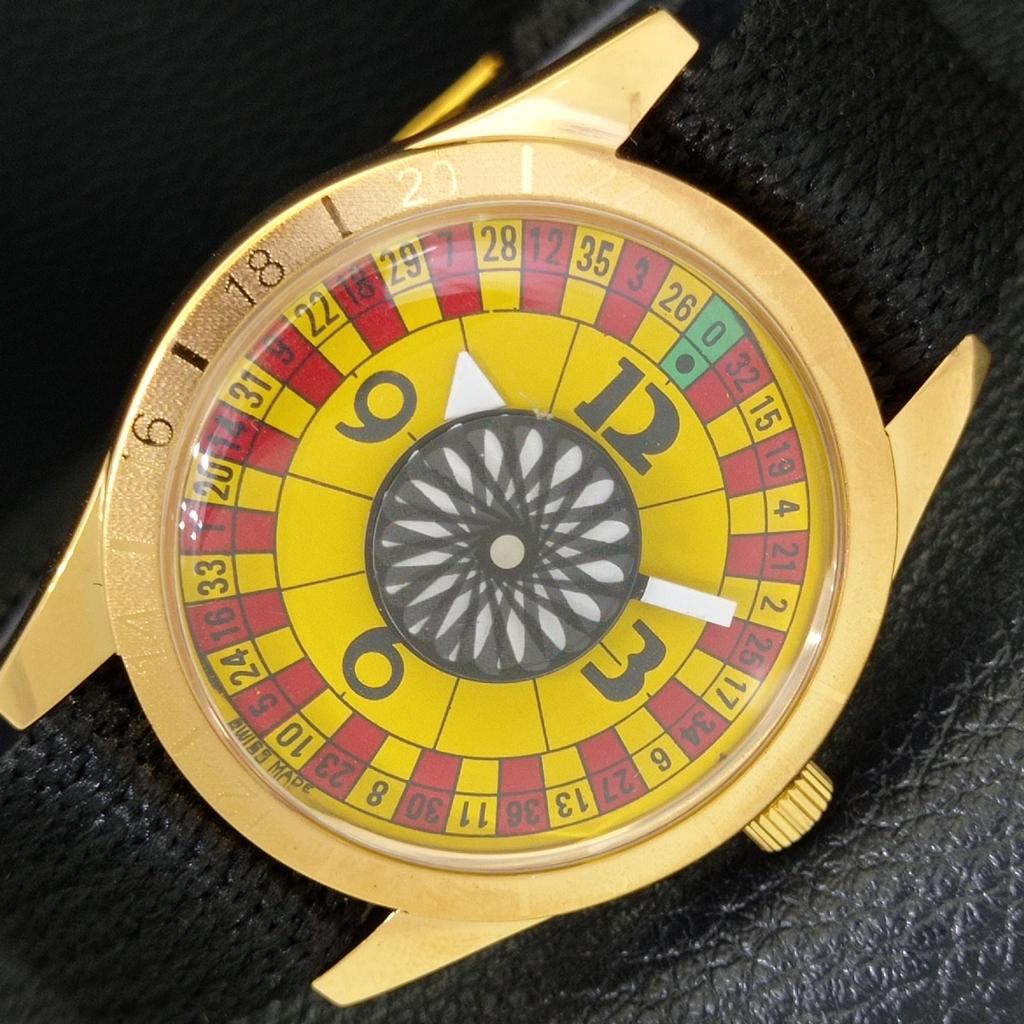 

ВИНТАЖНЫЕ ШВЕЙЦАРСКИЕ МУЖСКИЕ ЧАСЫ С РУЧНЫМ ЗАВОДОМ, ЦИФЕРБЛАТ ЖЕЛТОГО ЦВЕТА ПОКЕР ФЕЙС a701171-5 R205b-a701171