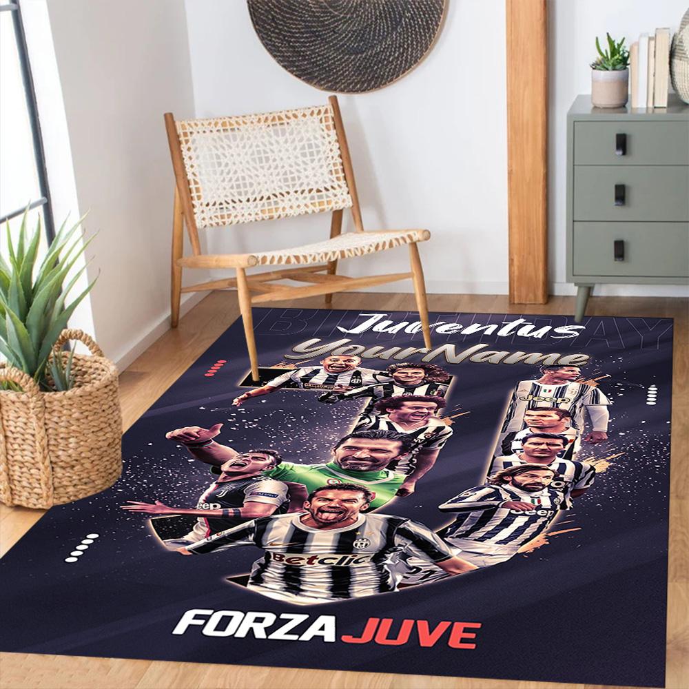Juventus Customized Name Area Rug Suitable for Bedrooms Study room Dining Room Kitchen Antislip Carpet Anime Office Decor Spiritual Gift