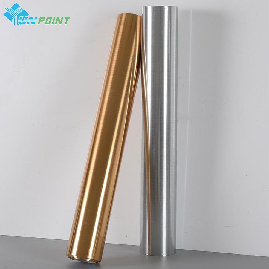 Thicken Brushed Metal Wallpaper Self-Adhesive Home Appliance Fridge Decorative Film Old Furniture Waterproof Renovation Stickers
