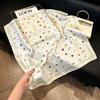 Lao Qian Feng Coffee Color Cashew Nut Silk Scarf Headscarf Versatile Neck Square Scarf Premium Sense Female Foreign Style Decorative Scarf Scarf