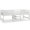 Solid Wood Bed without Mattress White 90x200 cm Pine Wood