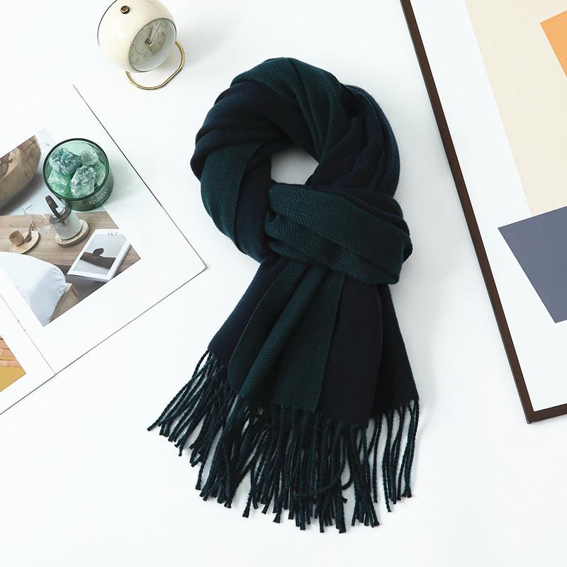 Double-Sided Wool & Faux Cashmere Scarf: High-End Feel, Versatile for Girls & Men, 2026 Autumn/Winter Collection