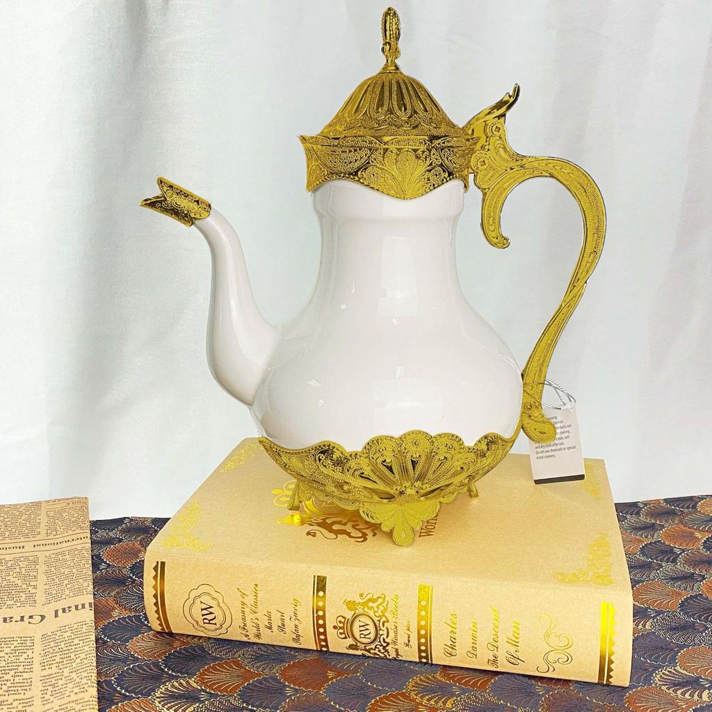European Classic Ceramic Coffee and Teapot - Elegant Glass Design for Home or Office Decor