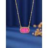 Oval Pendant Necklace, Fashionable European And American Design, Copper, Suitable For Girlfriend, Daily Wear