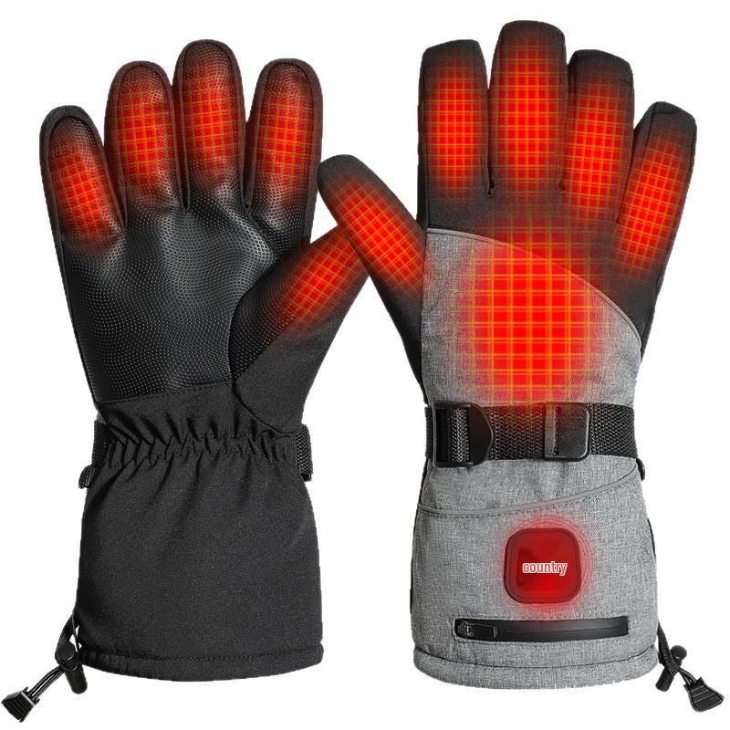 Electric Heated Winter Gloves with Touchscreen Compatibility - Warm Fleece Lined for Cycling, Skiing, and Outdoor Activities